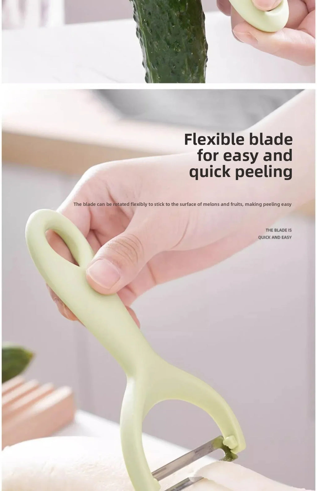 Stainless Steel Vegetable & Fruit Peeler with PP Handle – Multi-Purpose Kitchen Peeling Tool