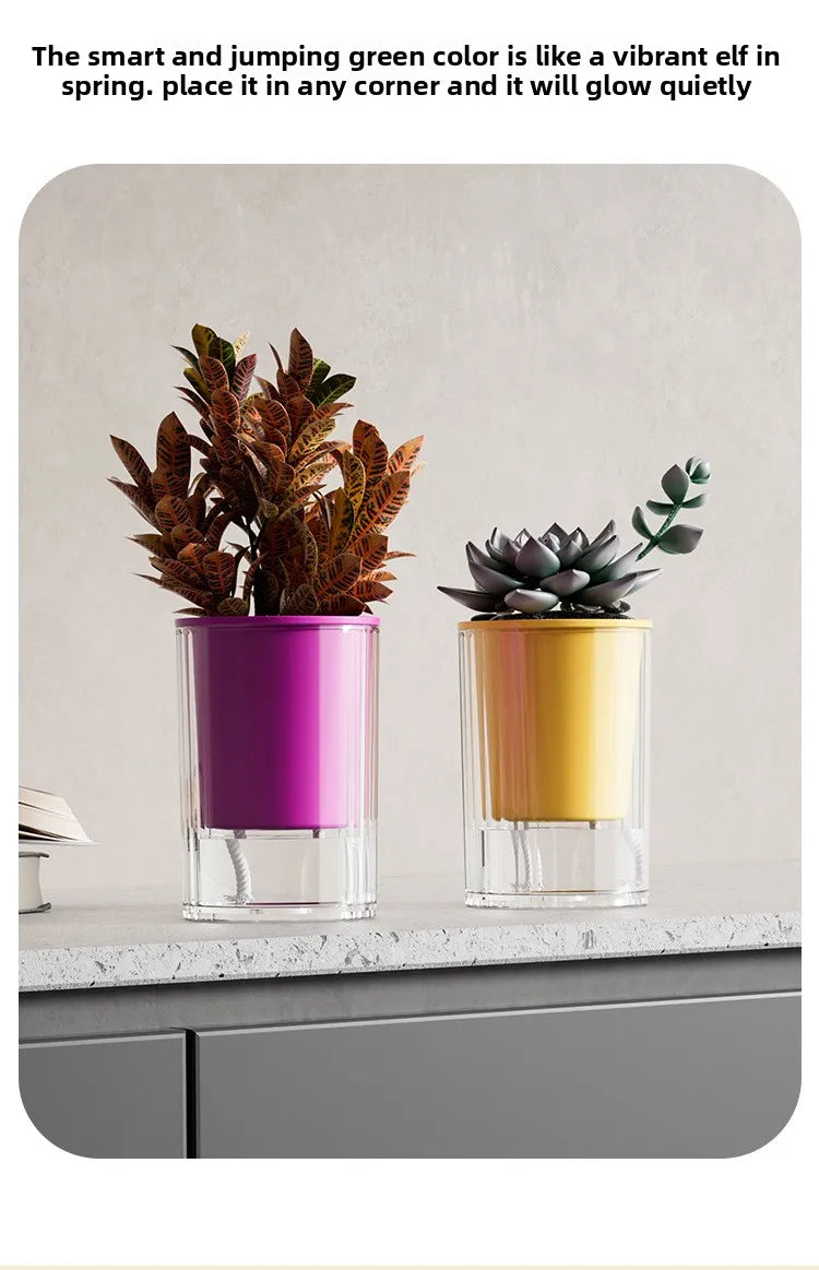 Imitation Glass Plastic Succulent Planter Pot
