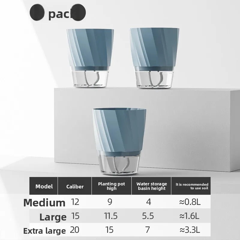Transparent Self-Watering Hydroponic Plant Pot