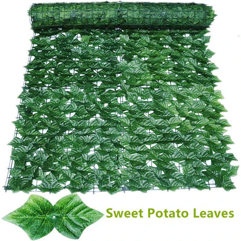 Amuixui Artificial Leaf Fence Panel Outdoor Privacy & Decorative Decor