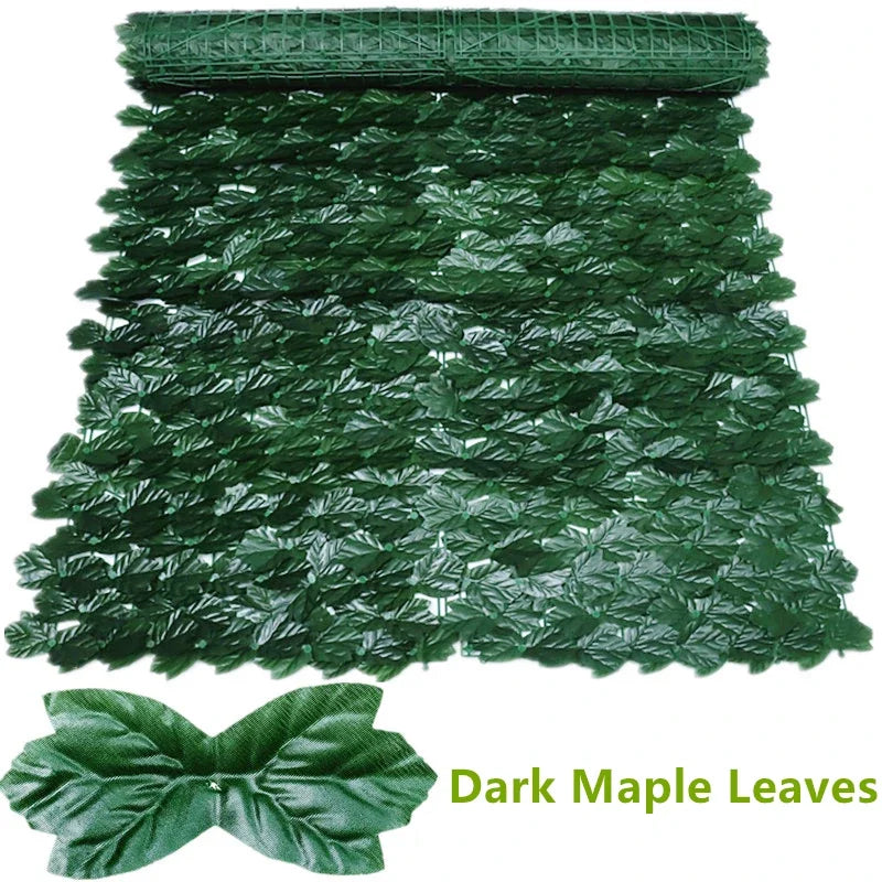 Amuixui Artificial Leaf Fence Panel Outdoor Privacy & Decorative Decor