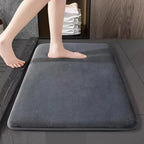 Super Absorbent Coral Velvet Bathroom Mat – Soft, Anti-Slip Floor & Door Rug for Toilet