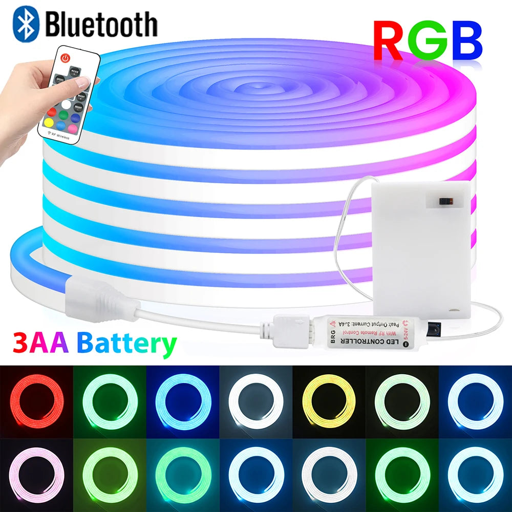 RGB LED Strip Light 108 LEDs/m 5V IP67 Waterproof Flexible Neon Lights