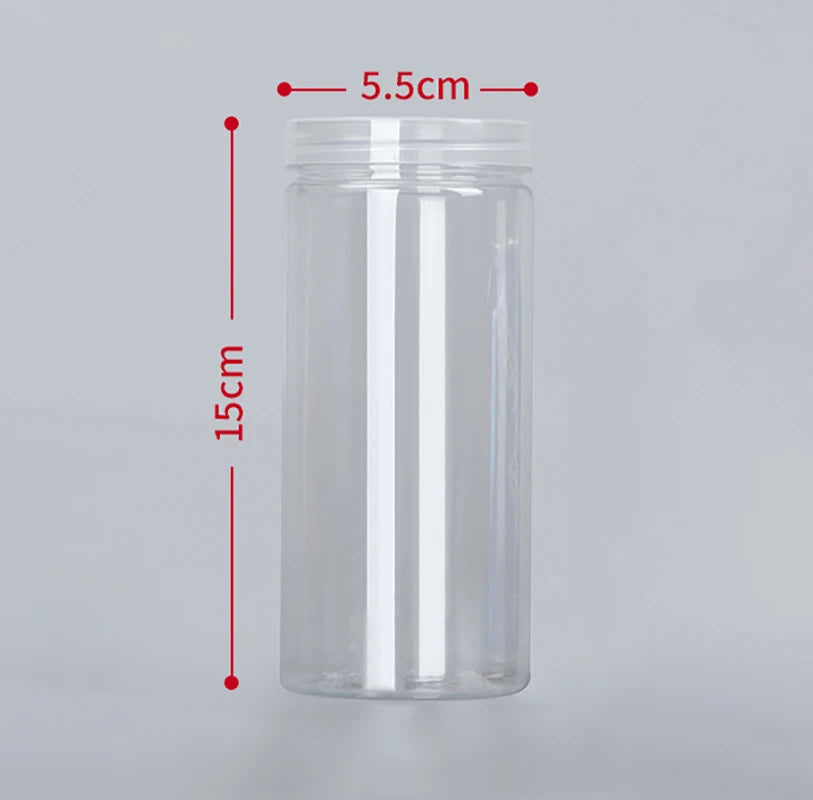 Modern Transparent Food Storage Bottle – Airtight PET/PE Kitchen Storage Jar
