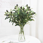 1/3/5Pcs Artificial Olive Leaves Tree Branch with Fruit