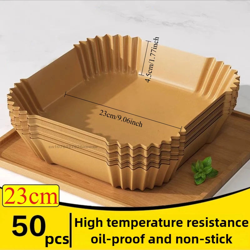 Air Fryer Disposable Parchment Paper – Non-Stick, Eco-Friendly Liners