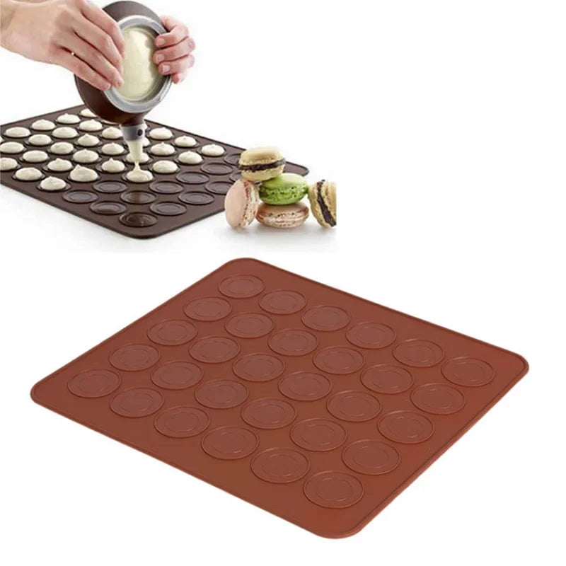 Fodeliake Silicone Macaron Mold – Non-Stick Baking Mat