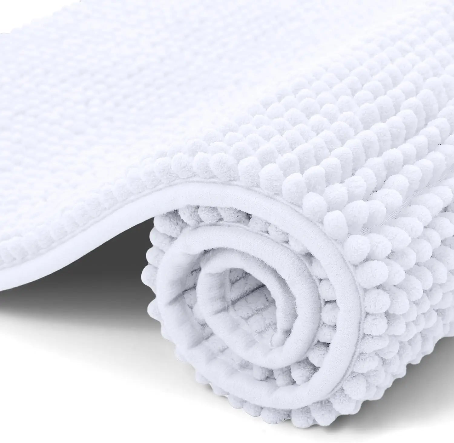 Homaxy Chenille Bathroom Mat – Non-Slip Dirt & Water Absorbent Microfiber Rug
