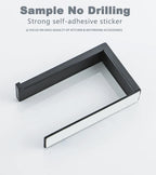 Black Self-Adhesive Toilet Paper Holder Stainless Steel Wall Mount Tissue Roll Rack