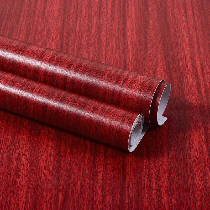 PVC Vinyl Wood Grain Wallpaper Self-Adhesive Waterproof 60cm Roll