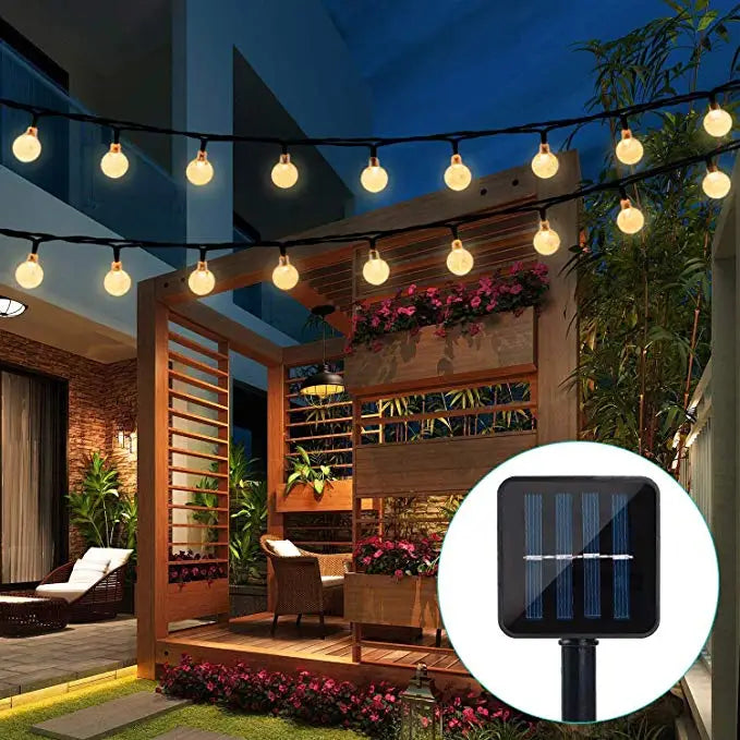 Solar LED Ball String Lights 5M IP65 Waterproof Holiday Decor