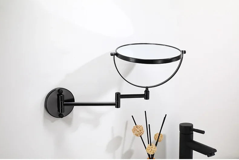 Wall-Mounted Dual-Sided 8-Inch Magnifying Mirror for Makeup and Grooming