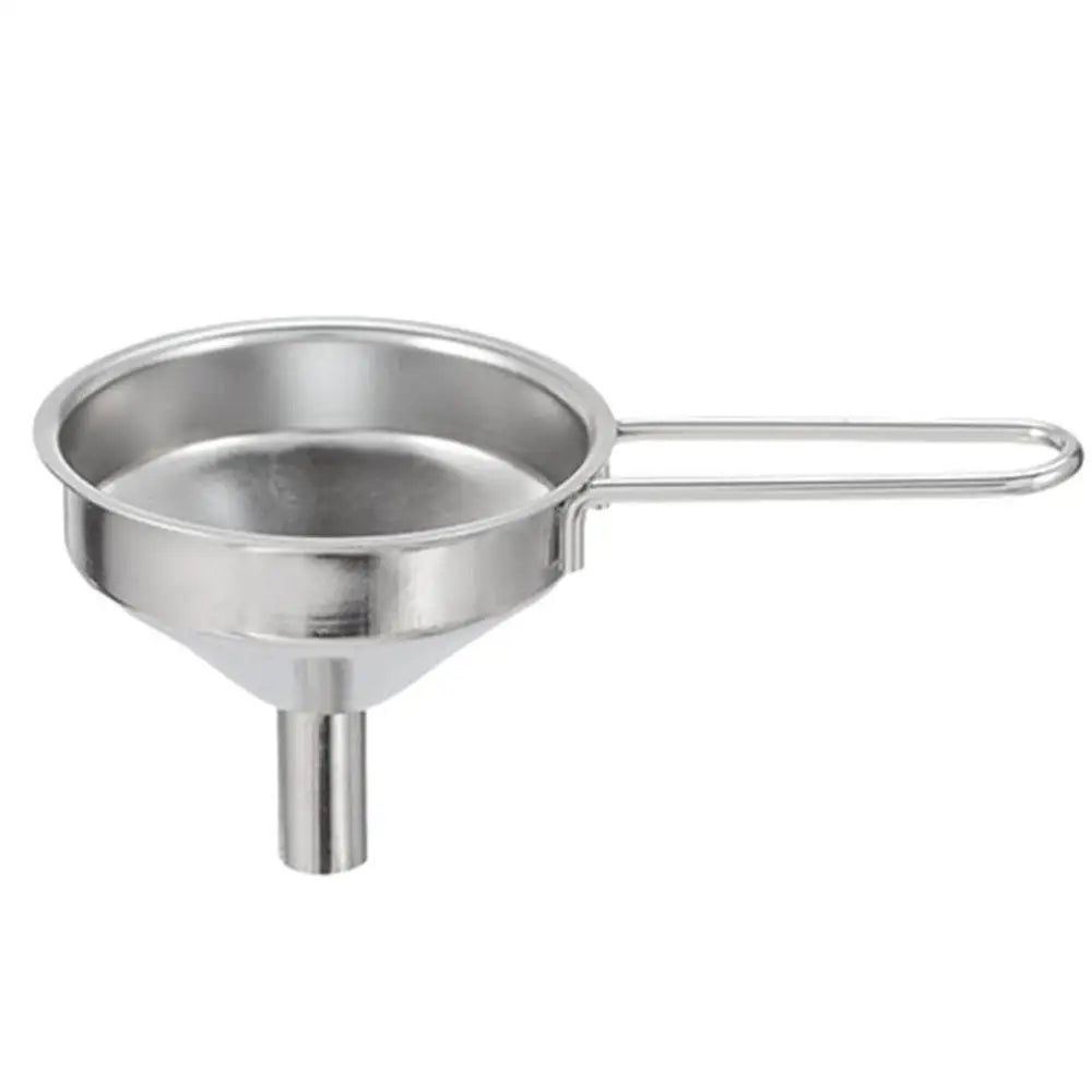 Stainless Steel Mini Funnel – Long Handle Liquid & Powder Pouring Tool