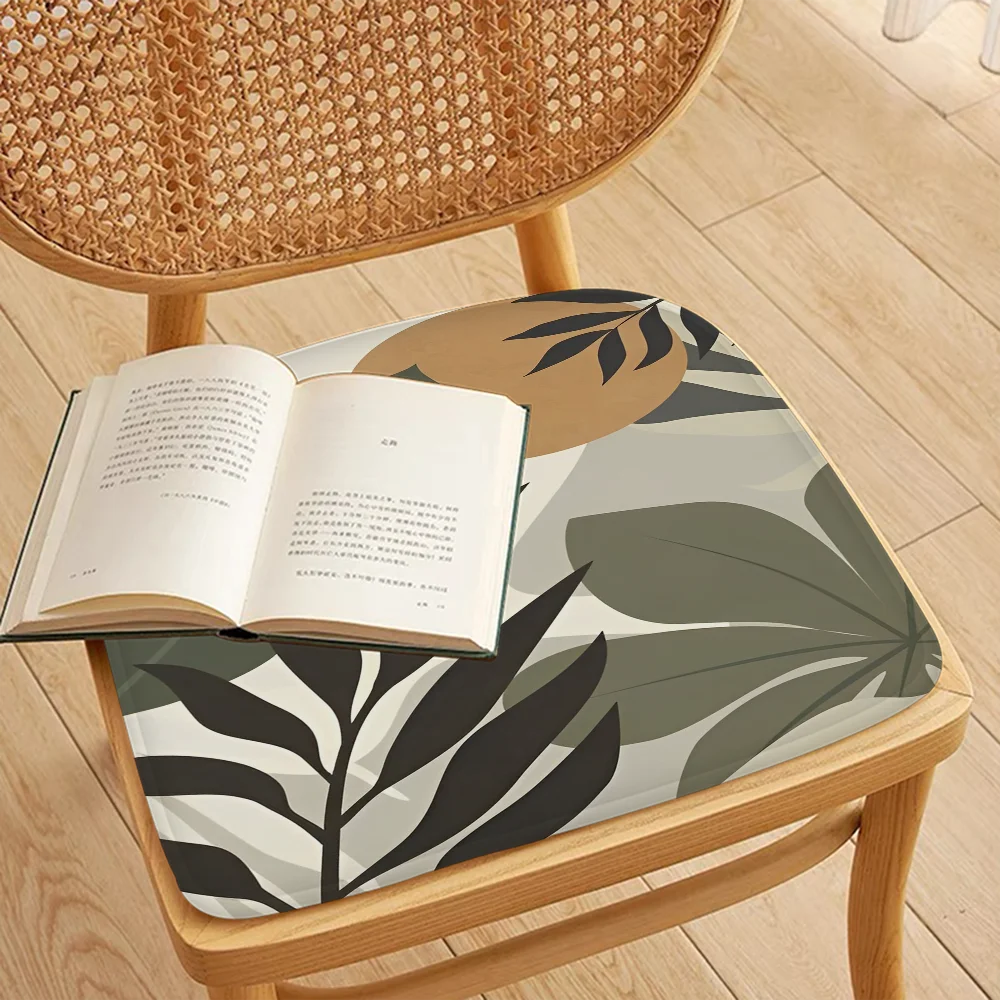 Palm Tree Leaves Printed Seat Cushion – Breathable & Anti-Slip Soft Pad