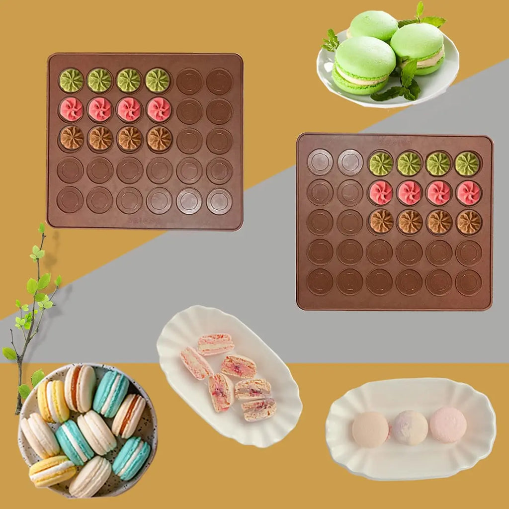 Fodeliake Silicone Macaron Mold – Non-Stick Baking Mat