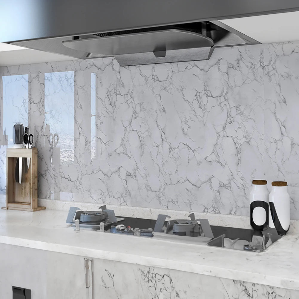 Peel-and-Stick Marble PVC Wallpaper for Kitchen, Counters, and Tables