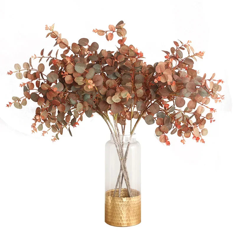 70cm Artificial Autumn Eucalyptus Leaf Plant Wedding & Home Decor