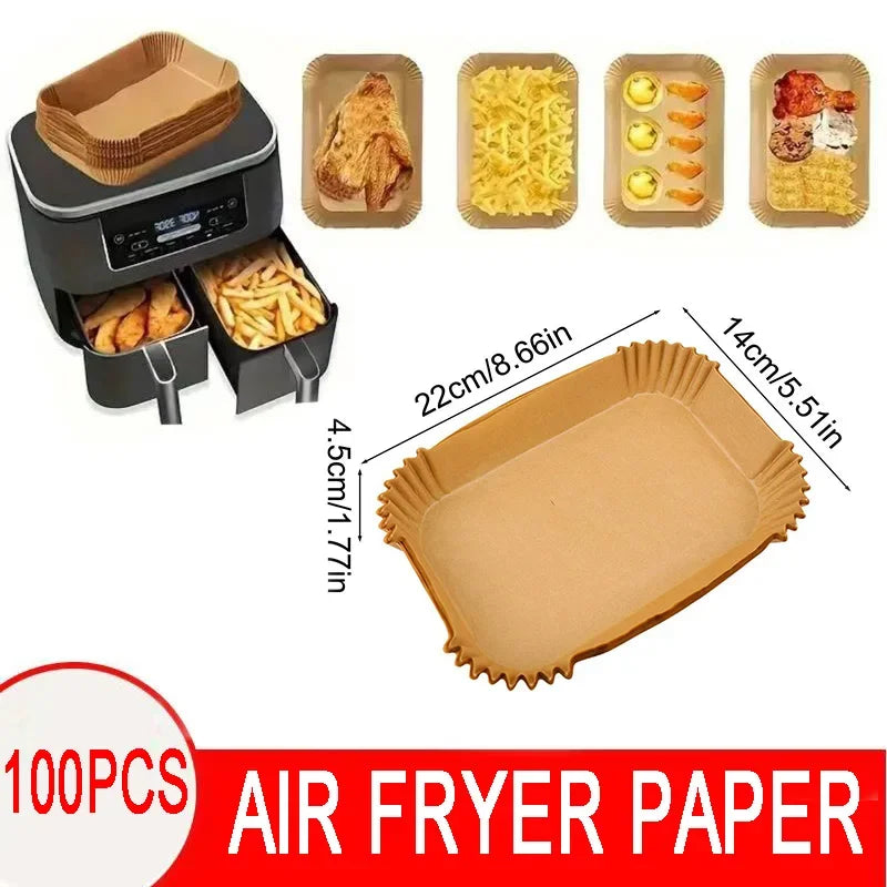 Air Fryer Disposable Parchment Paper – Non-Stick, Eco-Friendly Liners