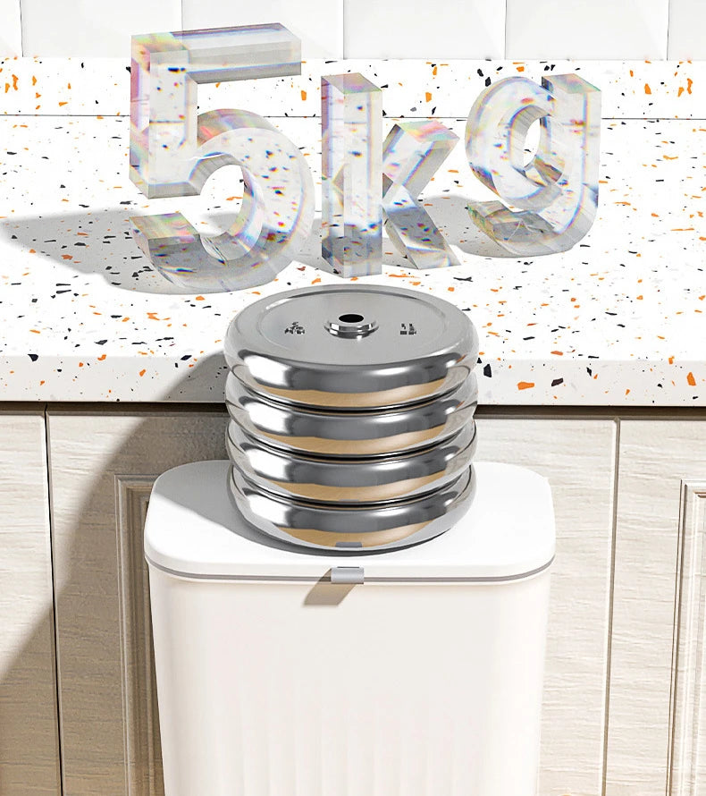 9L Wall-Mounted Trash Can with Lid, Kitchen & Bathroom Hanging Storage Bin, Smart Cabinet Garbage Holder