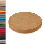 Round Linen Seat Cushion – Breathable PU Foam Pad for Dining & Bar Chairs