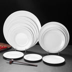 Round White Melamine Dish – Durable Plate for Home, Restaurant, Kitchen