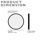 Sleek Black Nordic Round Wall Mirror for Elegant Home Décor