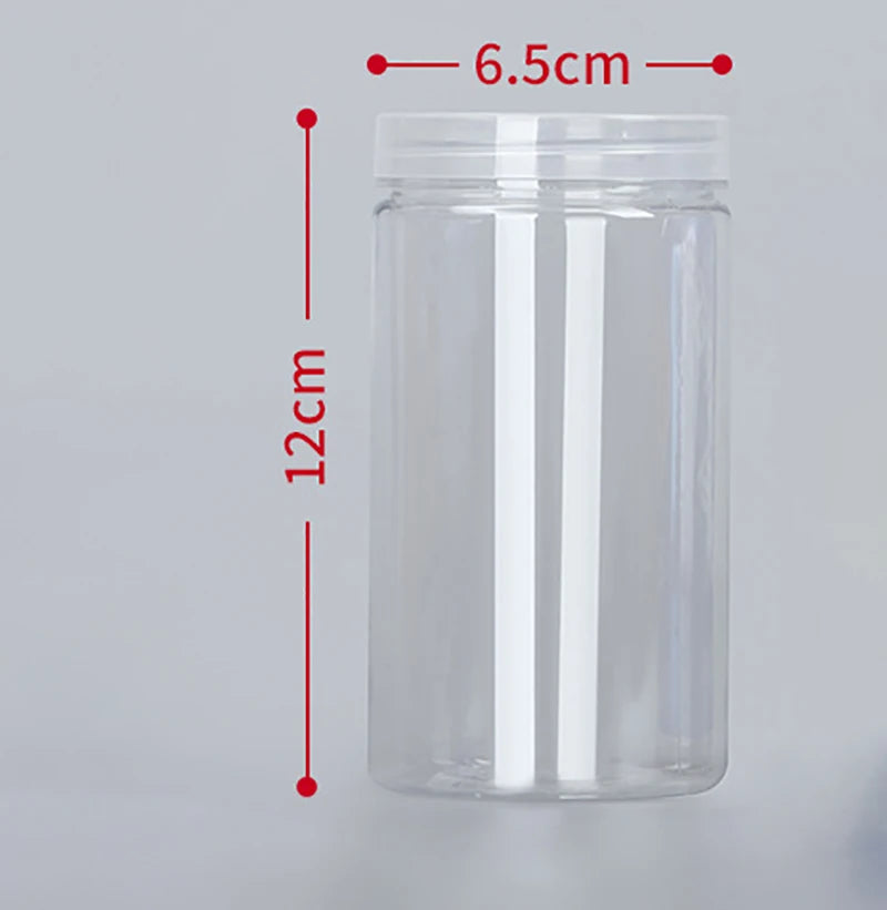 Modern Transparent Food Storage Bottle – Airtight PET/PE Kitchen Storage Jar