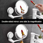 360-Degree Rotating HD Makeup and Shaving Mirror for Precision Grooming