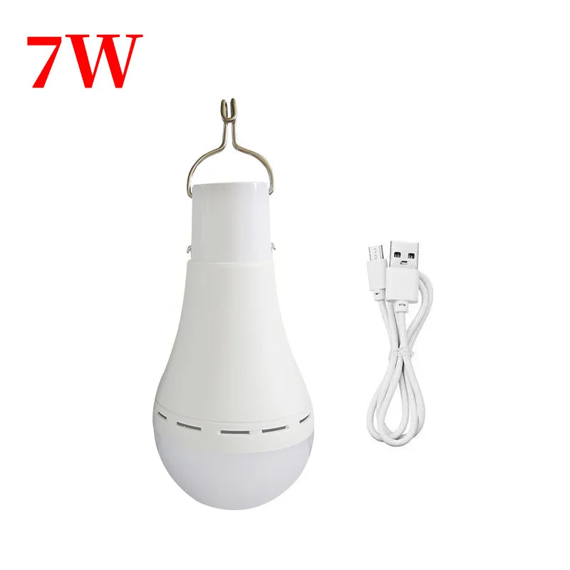 Solar USB Rechargeable LED Camping Light Dimmable Emergency