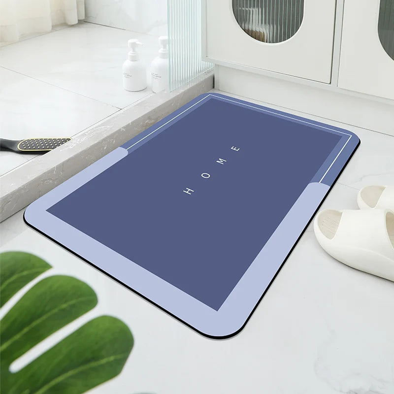 Diatomaceous Mud Bathroom Mat Anti-Slip Absorbent Quick-Dry Floor Rug Door Mat