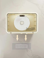Wall-Mounted Transparent Waterproof Tissue Box Toilet & Bathroom Roll Paper Organizer