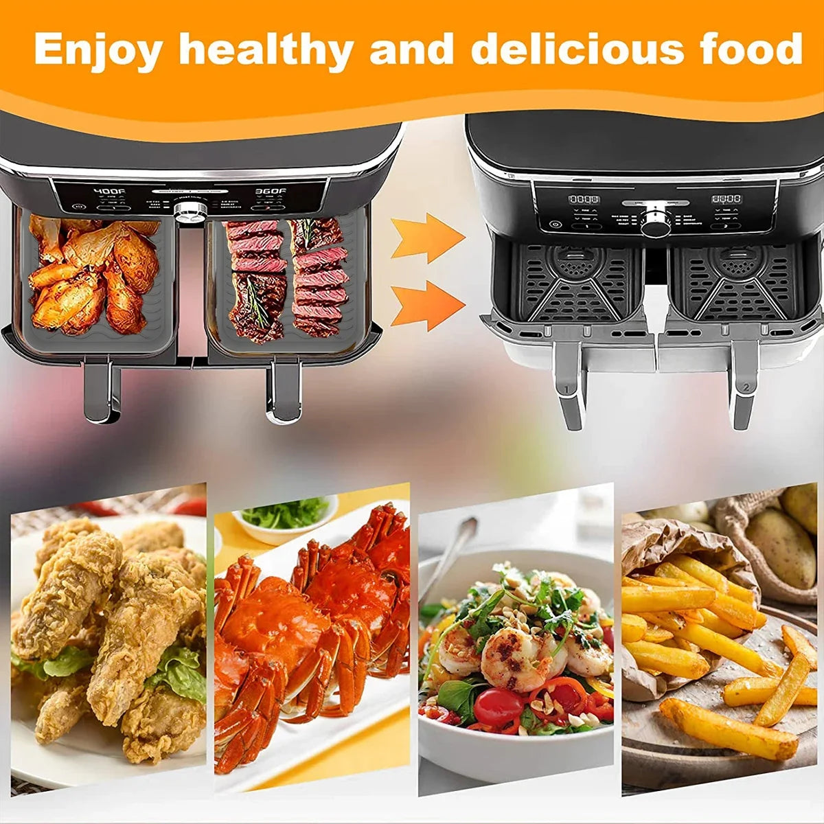 Eco-Friendly Air Fryer Silicone Liner – Reusable & Heat-Resistant