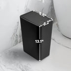 Bathroom Trash Can 10L – Small Plastic Garbage Bin with Press Lid for Toilet, Bedroom & Living Room