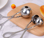 Stainless Steel Meat Baller Tongs – Ergonomic Meatball Maker for Kitchen, BBQ, and Baking