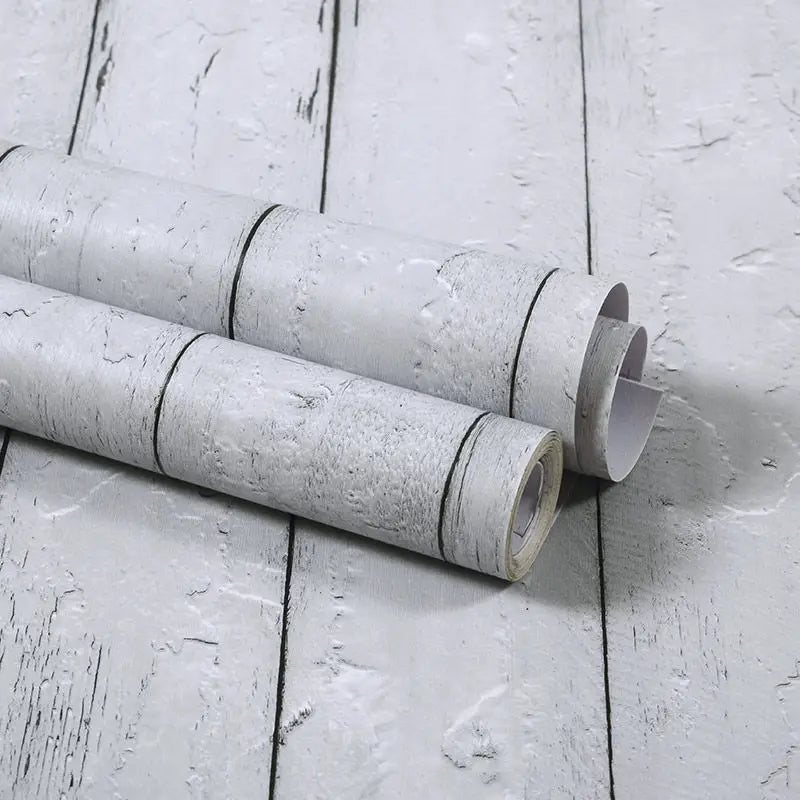 PVC Vinyl Wood Grain Wallpaper Self-Adhesive Waterproof 60cm Roll