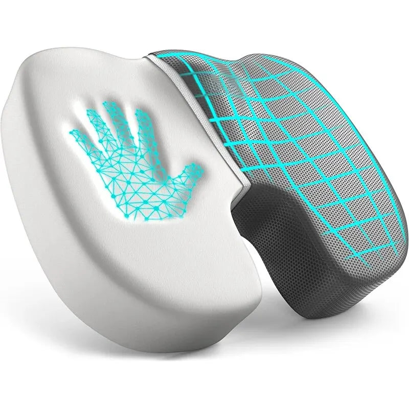 Ergonomic Memory Foam Seat Cushion Patchwork Removable Washable