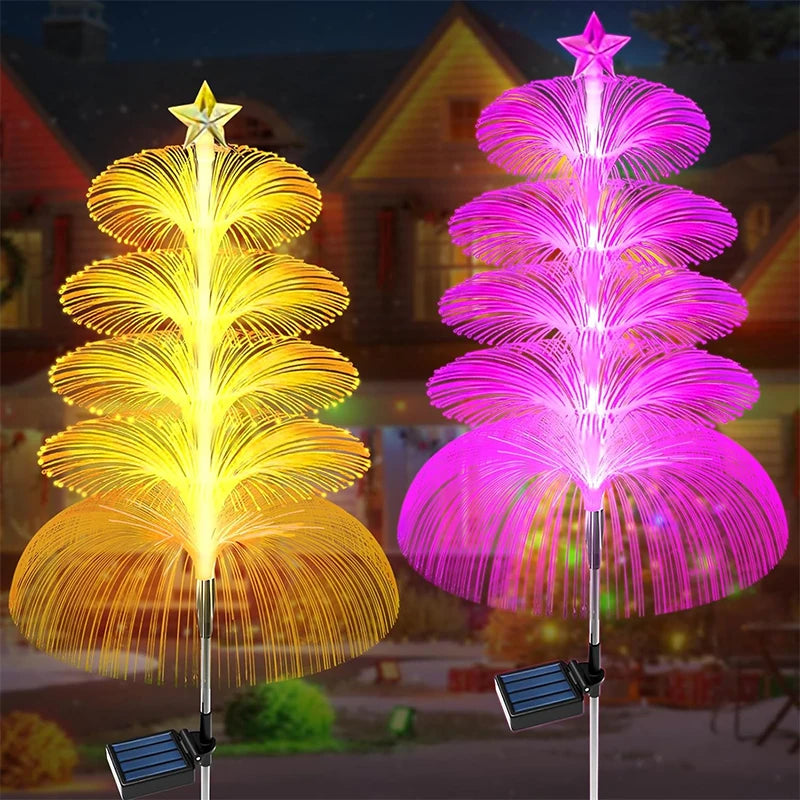 Solar Christmas Tree Lights 5M 7-Color RGB Outdoor IP65 Waterproof LED
