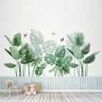Tropical Plants Wall Decal Removable Vinyl Jungle Leaf Stickers for Home