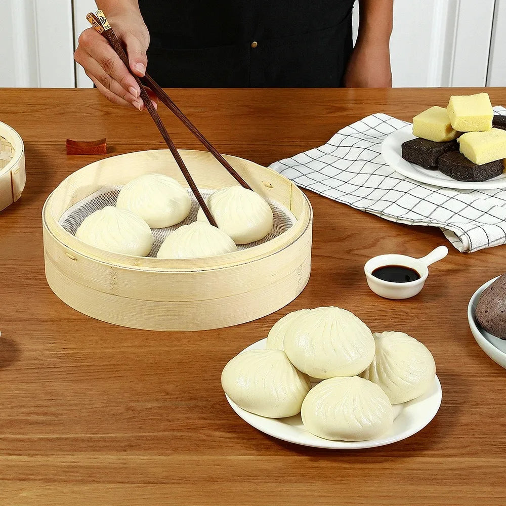 Eco-Friendly Bamboo Steamer – Durable & Multi-Purpose Kitchen Tool