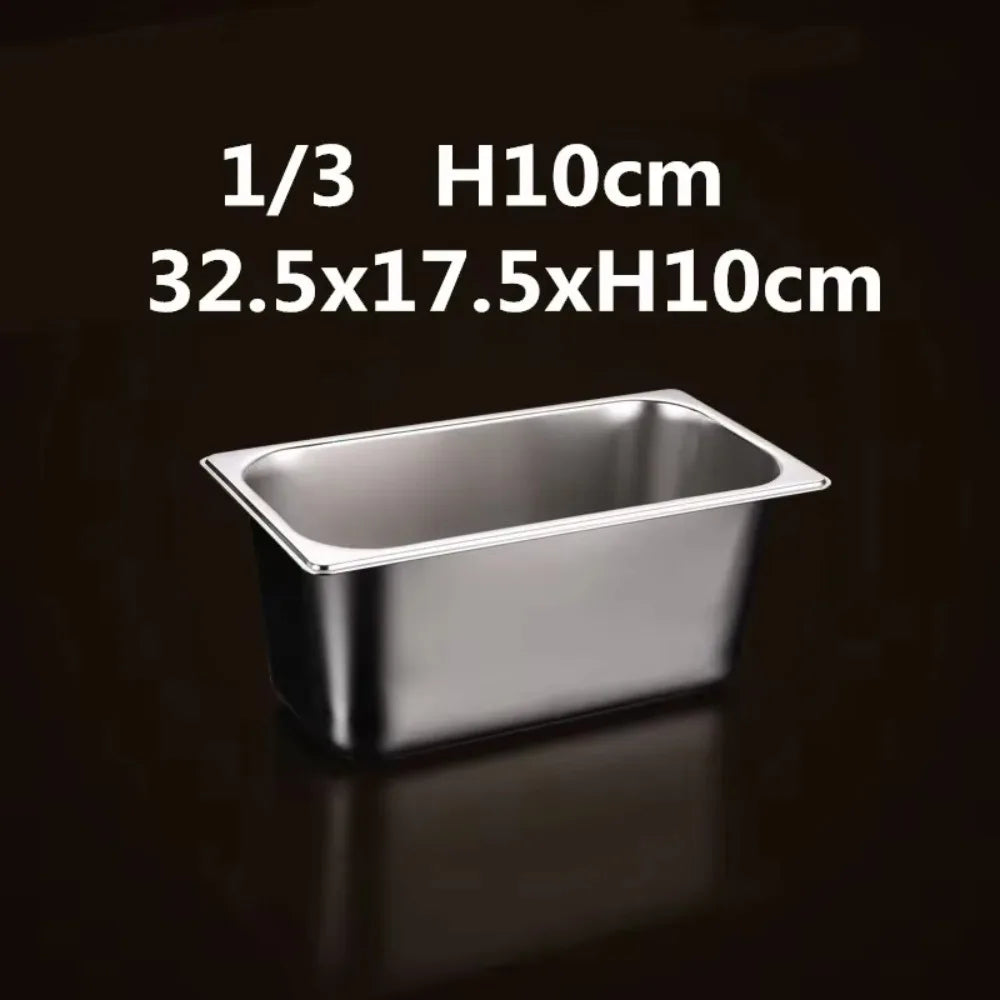 304 Stainless Steel Food Storage Pan – Durable Buffet & Kitchen Use