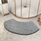 Curved Thickened Bathroom Mat – Absorbent Non-Slip Shower & Toilet Floor Mat
