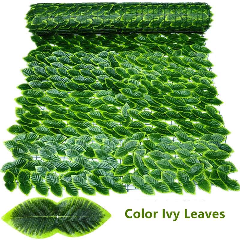 Amuixui Artificial Leaf Fence Panel Outdoor Privacy & Decorative Decor