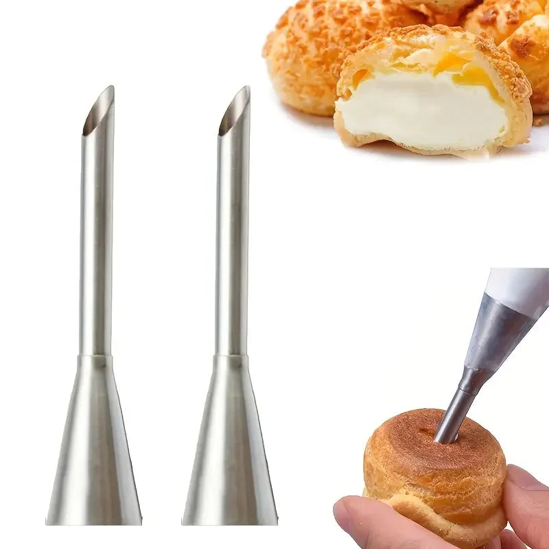 Choux Pastry Piping Nozzle – Stainless Steel Cream Puff & Éclair Tool