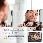 Home Accessories Portable 360 Trifold Vanity Makeup Mirror with Hook
