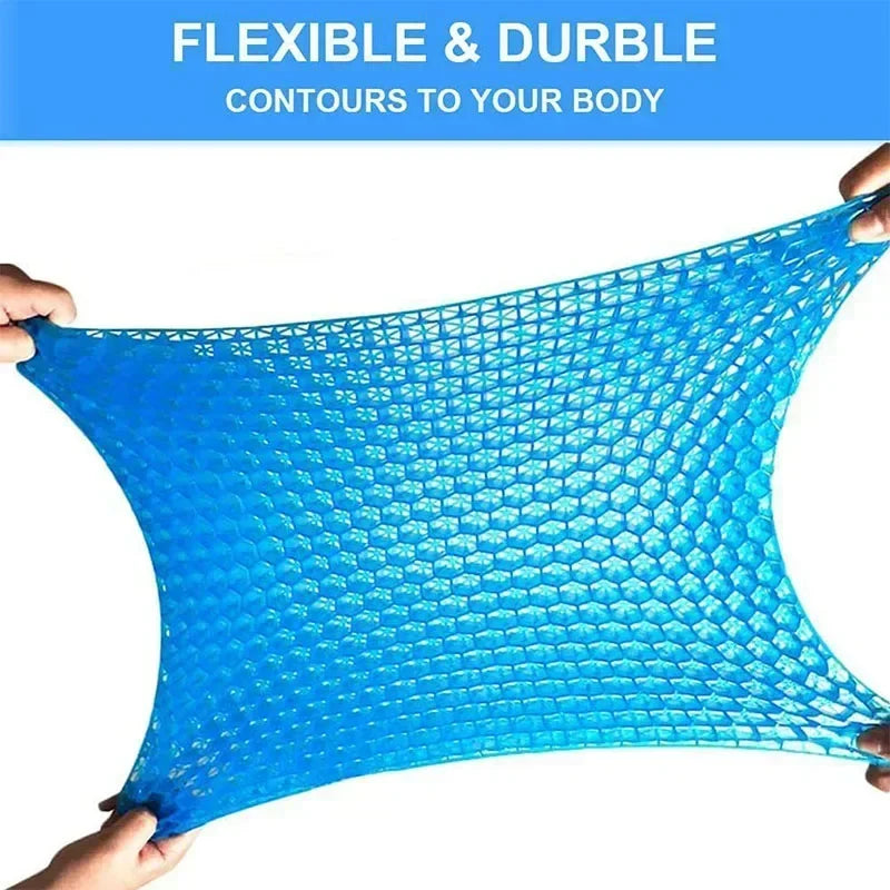 Gel Seat Cushion Honeycomb Non-Slip Ergonomic Back Tailbone Support