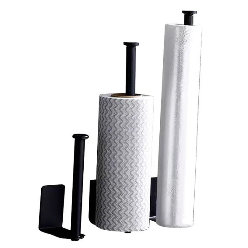 Punch-Free Adhesive Stainless Steel Paper Towel & Toilet Holder