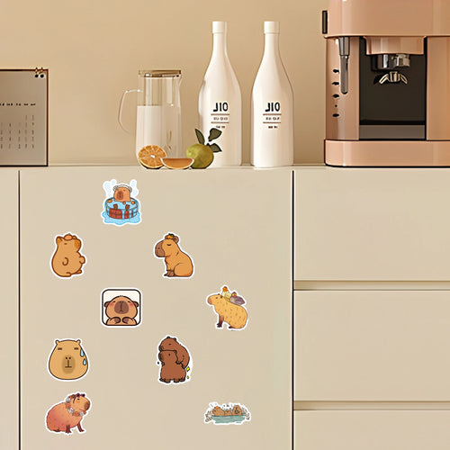 Cute Cartoon Animal Paper Stickers – 50-Pack Waterproof Decals