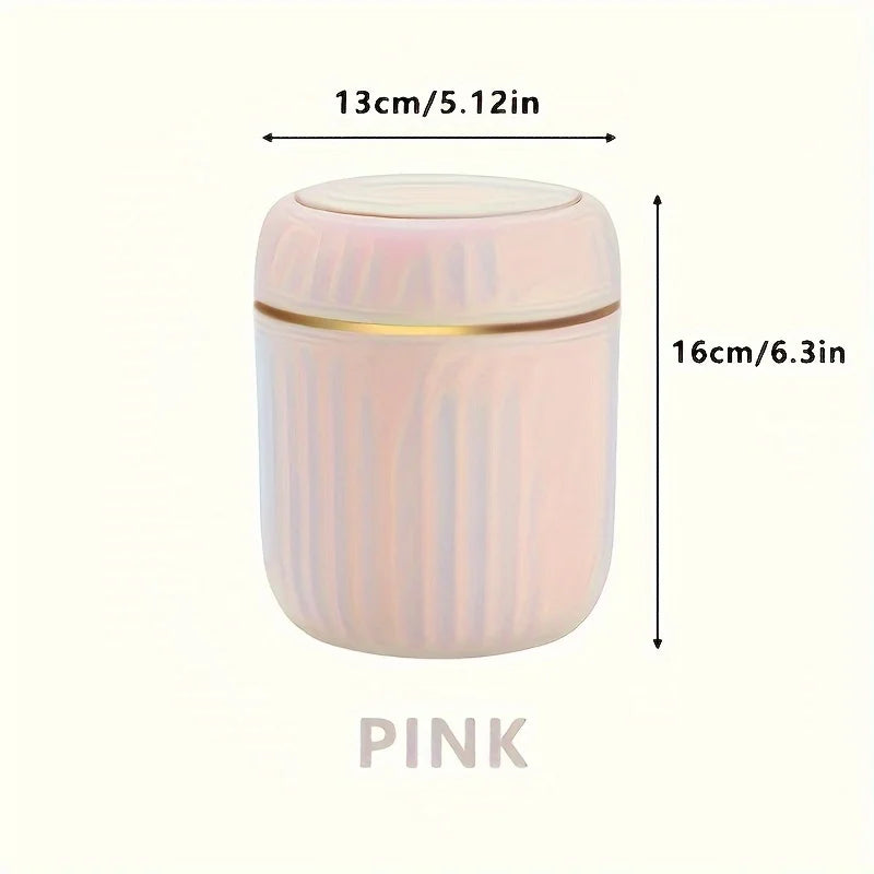 Mini Desktop Trash Can with Lid Durable Plastic Garbage Waste Bin for Office, Bedroom & Home