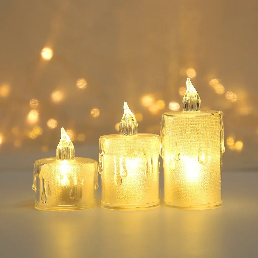 LED Electronic Flameless Candle – Warm Light Battery Operated