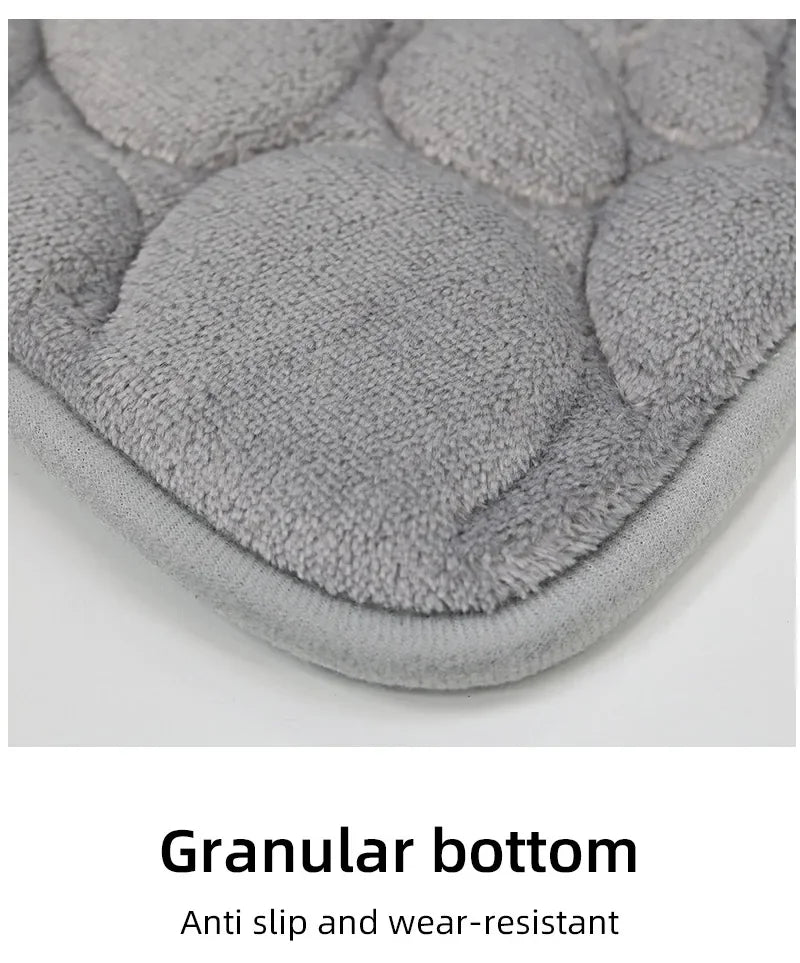 3-Piece Microfiber Bathroom Mat Set Non-Slip Absorbent Floor Rugs Soft and Comfortable